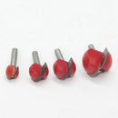 4Pcs/Set 6Mm Shank Round Nose Cove Box Wood Router Bit Shaker Woodworking T