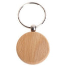 50Pcs DIY Blank Wooden Key Chain Rectangle Heart Round Ellipse Carving Key