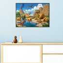 5D DIY Full Drill Diamond Painting Dinosaurs Sky Cross Stitch Embroidery