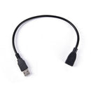 USB Male to Female Extension Cable LED Light Adapter Metal Hose for PC Deskto JR