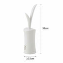 Bathroom Flexible Toilet Brushes Set with Durable Holder in Grass Shape, a