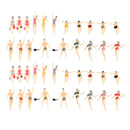 40x HO Gauge Painted 1:100 Peoples Miniatures Swimmer Set Layout Diorama