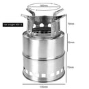 Outdoor Portable Burning Wood Stove Stainless Steel Camping Alcohol Stove
