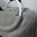 Laundry Bag Imitation Linen Double Storage Basket Storage Bag Solid Color