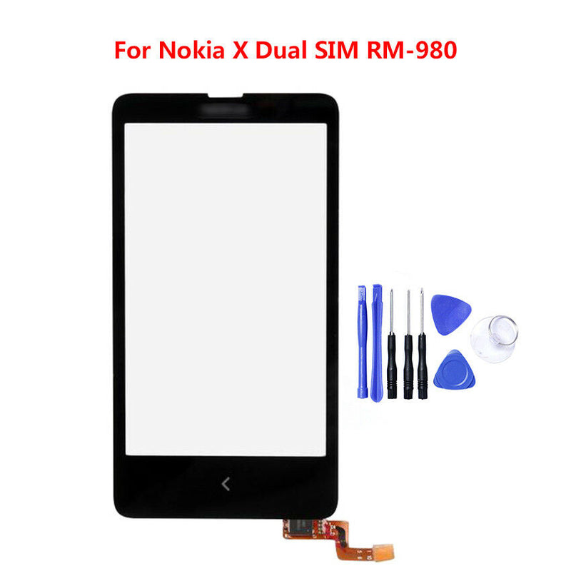Front Glass Digitizer Touch Screen Lens+Tool Replace For Nokia X Dual SIM RM-980