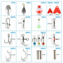 263PCS Fish Tackle Box Fishing Accessories Case Fish Hook Lure Parts Kit Set Gw