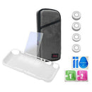 Carry Case TPU Protector Tempered Glass Film Grips For Switch Lite Gray