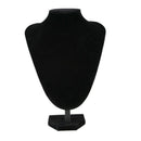 Velvet Necklace Pendant Chain Jewelry Bust Display Holder Stand Black 29*21