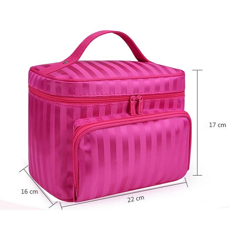 Pink Shape Big Capacity Women Cosmetic Bag Cosmetics Organizer Travel Neces Q9S6