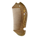 Wooden Green SandalWood Scent Natural Hair & Beard Comb Stylish   Carved