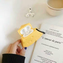 Yellow Cheese Pattern Protective Case Shockproof Silicone Cover Skin for Airpods