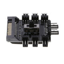Shelf Adhesive 1 to 8 Channel Hub SATA Power Splitter Design for 12V 3Pin Fan