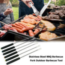 Stainless Steel BBQ Forks Roast Meat Sticks for Home Kitchen Camping Picnic
