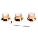 Pack of 3 Golden Volume Tone Speed Control Knobs for Electric Guitar/Bass