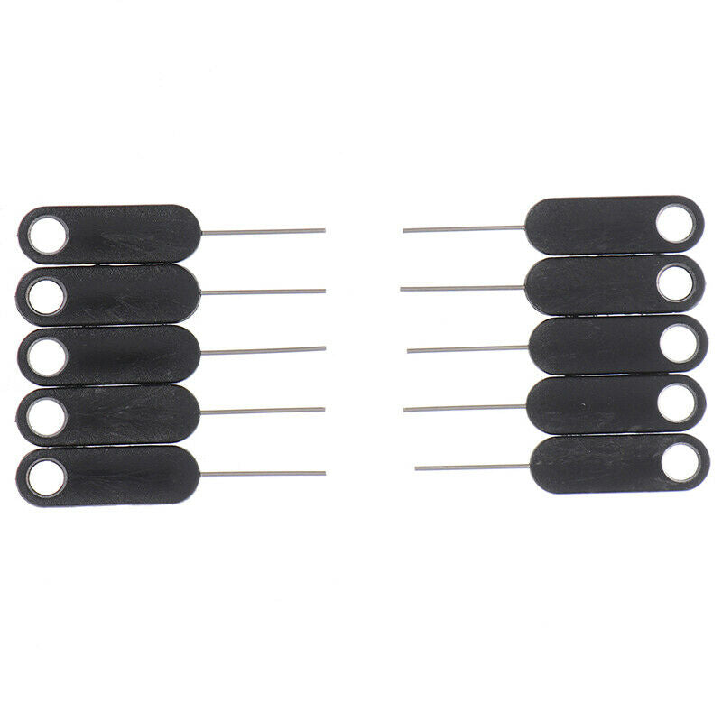 10Pcs Sim Card Tray Removal Pin Eject Opener Tool for Smartphones Tablets Black-