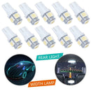 12V 5-SMD LED Bulb T10 W5W 194 Bulbs for Car Auto Wedge Taillight (20pcs) A