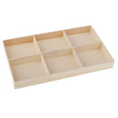 Wood 6-Grid Flower Planter Succulent Pot Storage Box Plant Box Desktop Decor