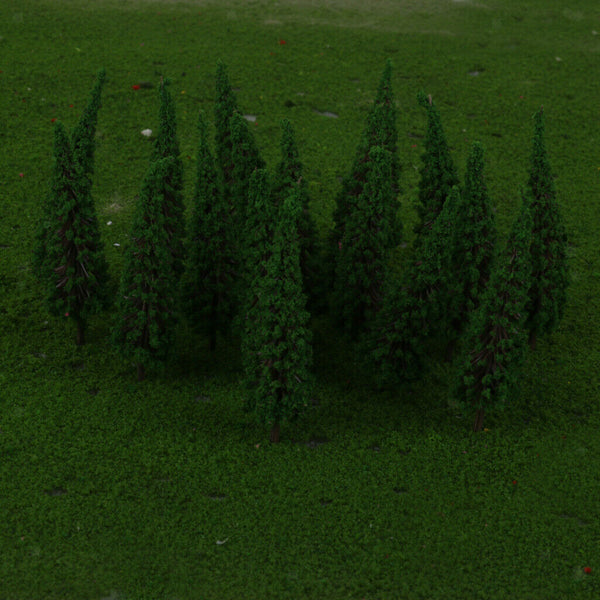 100x Green Pagoda Trees 1/100 6.5cm / 2.56inch Models for