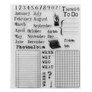 Schedule Plan Silicone Clear Stamp DIY Scrapbooking/Photo Album Craft Decor