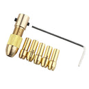 7Pieces 0.5mm-3mm Small Electric Drill Bit Collet Micro Twist Drill Chuck Set