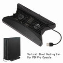 Vertical Stand Cooling Fan Dock w/3 SB HUB for Playstation PS4 Pro Console