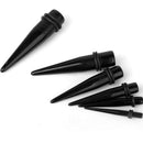 8pcs Black Acrylic Ear Strecher Expander Taper Stretching Plug 4mm-18mm