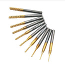10pcs CNC Rotary Burrs Set End Mill Engraving Bits Corn Milling Cutter Tool
