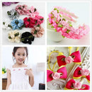 200 Pieces Mini Satin Ribbon Rose Flowers Leaf Sewing Embellishment Craft