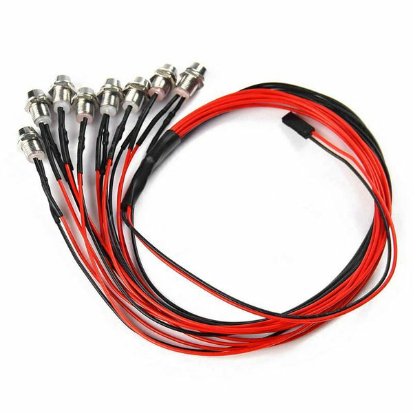 8 LED 5mm White Color Red Color LED Light Set for HSP RC Cars WS N1J4