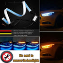 2PCS 30cm Switchback Car Flexible LED Strip Light DRL Flowing Turn Signal Lamp3C