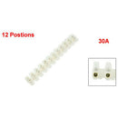 30A Dual Rows 12 Positions Electrical Barrier Terminal Block E2O7