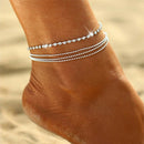 New Multilayer Sexy Crystal Anklet Foot Chain Summer Charm Anklet Foot JewelryJR