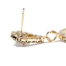 Heart-Shaped Rhinestone Crystal Drop Earrings Women Wedding Ear Jewelry  A