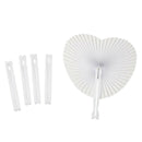 5 PCS Romantic Heart Shape Wedding Anniversary Hand Held Folding Paper Fan  Q7M1