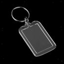 20pcs Photo Keychain - Acrylic Plastic Photo Picture Insert Holder Keyring, DIY