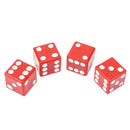 4pcs Dice Car Truck Bike Tire Air Valve Stem Caps Covers Wheel Rims (Red)