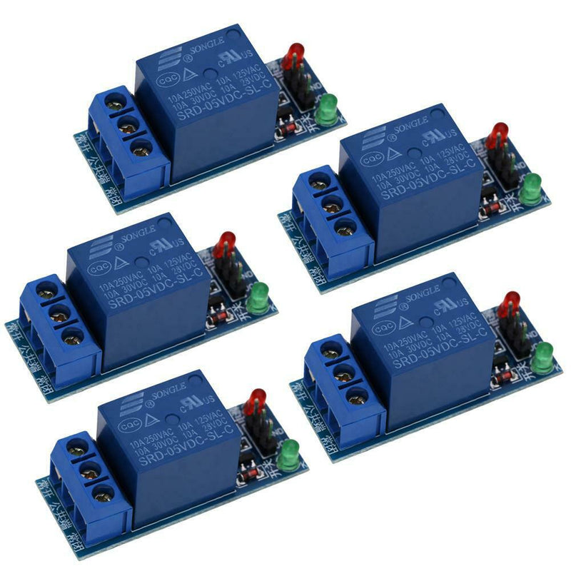 5Pcs 1-Channel 5V Relay Module Shield for Arduino 1280 2560 ARM PIC AVR DSP