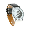 Black+ White Women Watch Cat Pattern Leather Band Casual Quartz Wrist Watch