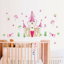 Removable cartoon princess castle wall stickers, Child bedroom decoration
