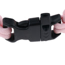 Outdoor Camping Hiking Survival Rope Paracord Bracelet with Buckle pink