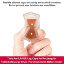 Chair Leg Floor Protectors Rectangular Fit Length 39mm-48mm & Width 24mm-31 W4T6