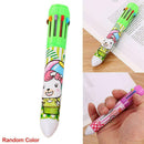 Ten Color Retractable Pen - Retro Pen Multicolor Inks 10-in-1 Pen 0.5mm