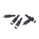 5pcs DIN male Plug 5 Pin Connector with Plastic Handle Adapters Cables3cL