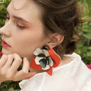 Special Design Big Flower Shaped Earrings For Women Jewelry Charm Dangle Dr E7X5