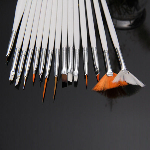 15PCS Design Painting Pen Nail Art Brush Set for  DIY Salon ManicureTools