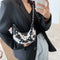 Women Animal Printed Crossbody Bag Crescent Chain Shoulder Handbag (Cow) A#S
