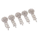 5 Pieces Flower Rhinestone Crystal Flatback Buttons for Sewing Wedding Phone