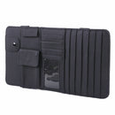 Black Multifunctional Sun Visor Pouch CD Cards Tickets Glasses Holder Bag Pocket