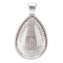 60pcs Pendant Trays Bright Glass Cabochon Necklace Cord for Photo Pendant D BX