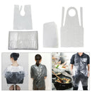 200pcs Plastic Disposable Unisex Hair Cutting Cape Aprons Home